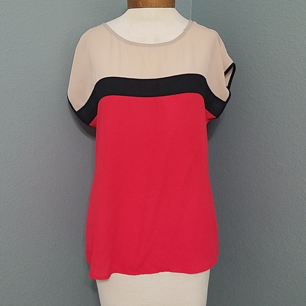 Sweet Rain color block top